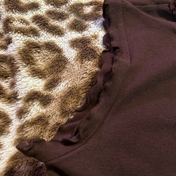 Sequin-Embellished Brown Sleeveless Top - Picture 4 of 6